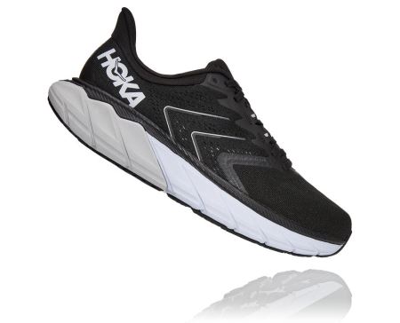 Hoka Arahi 5 Supportive Barbati - Adidasi Alergare Pe Drum Negrii / Albi | RO-cfmUEiz